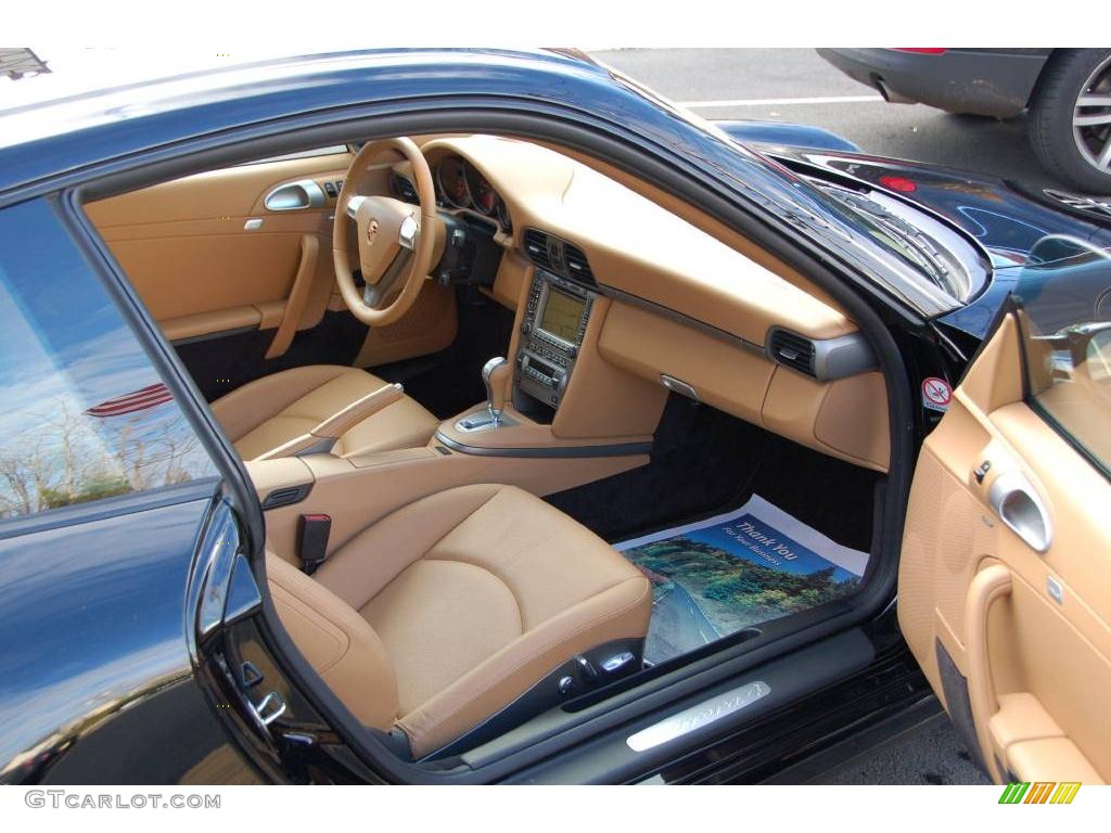 2007 911 Carrera 4 Coupe - Black / Sand Beige photo #6