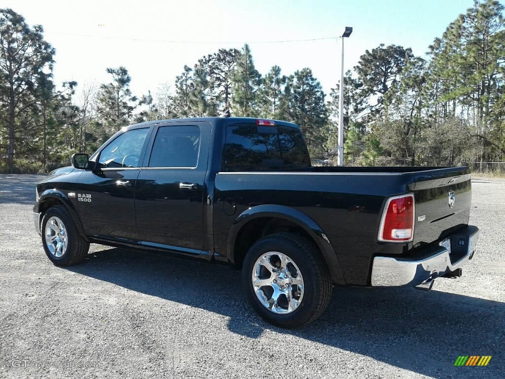 2018 1500 Laramie Crew Cab - Brilliant Black Crystal Pearl / Black photo #3