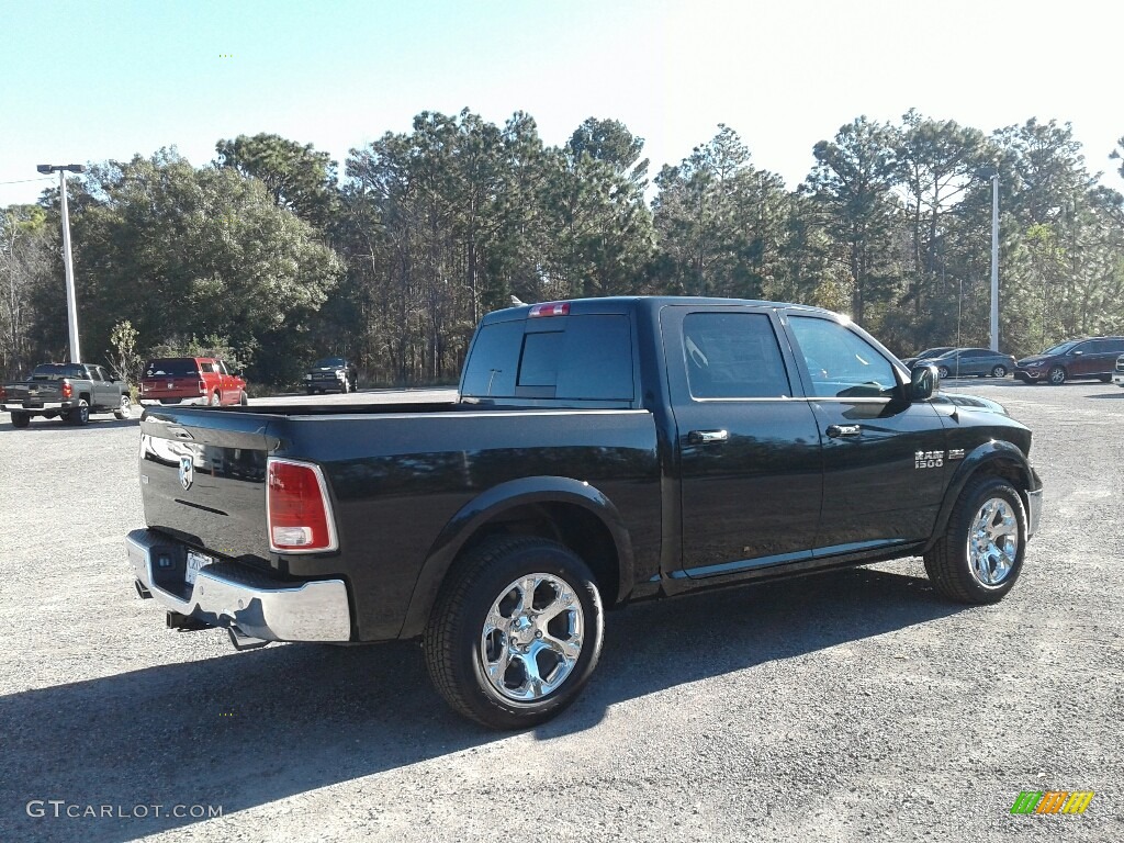 2018 1500 Laramie Crew Cab - Brilliant Black Crystal Pearl / Black photo #5