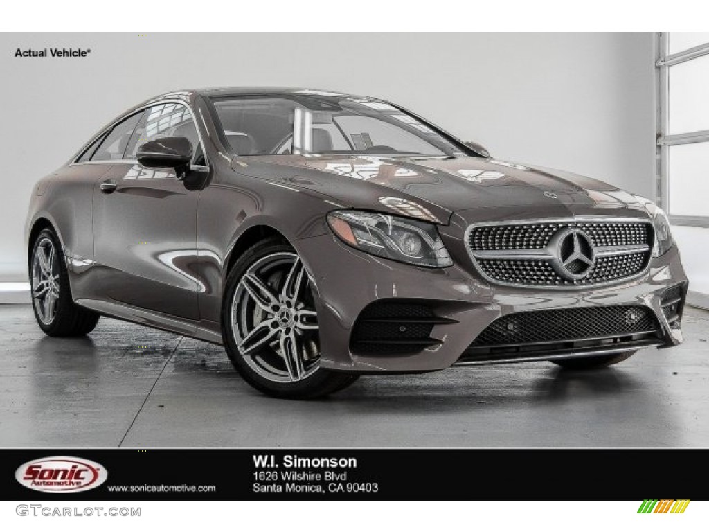 2018 E 400 Coupe - Selenite Grey Metallic / Black photo #1