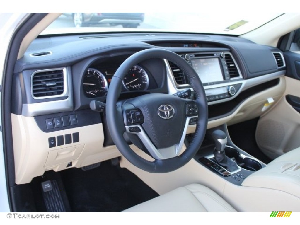 2018 Highlander XLE - Blizzard White Pearl / Almond photo #9