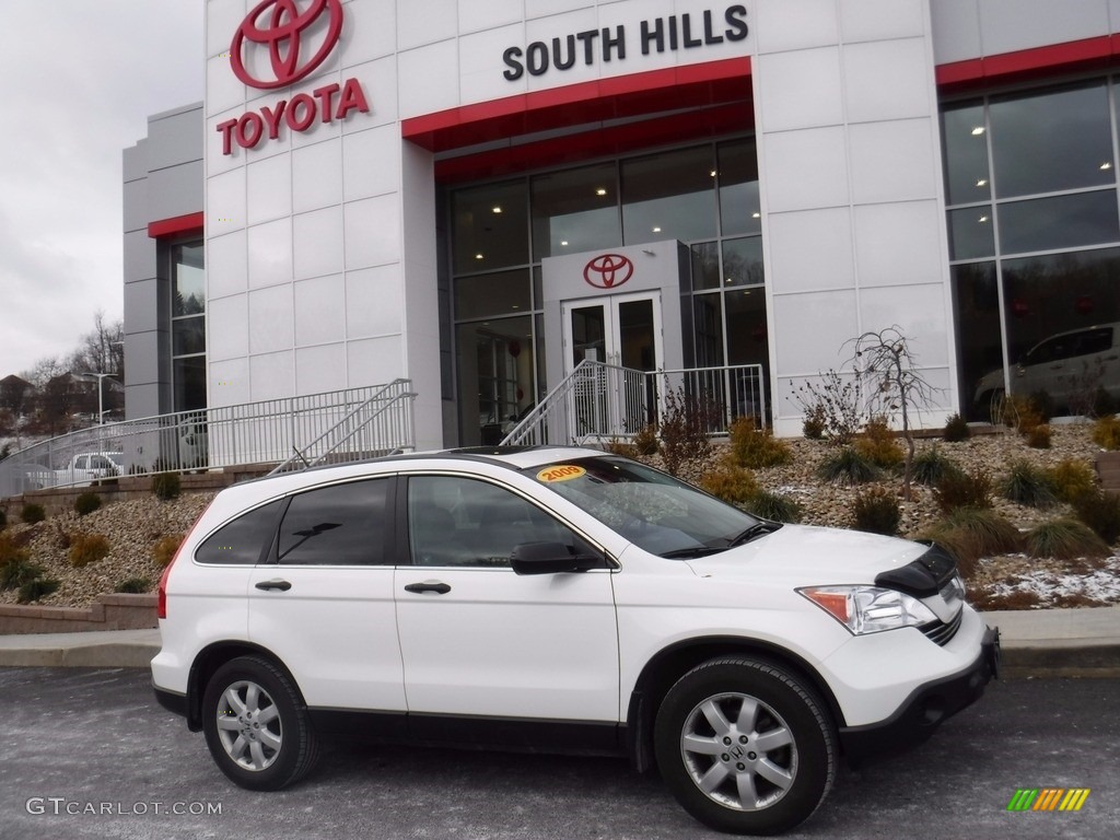 2009 CR-V EX 4WD - Taffeta White / Gray photo #2