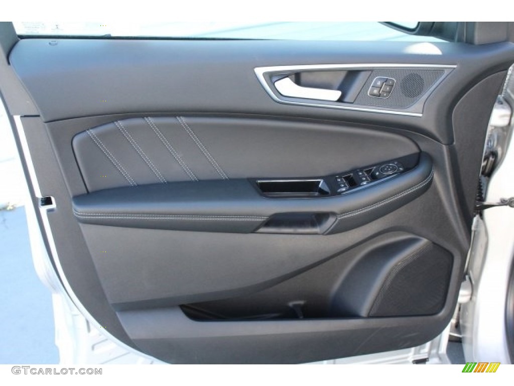 2018 Ford Edge Sport AWD Ebony Door Panel Photo #124395211
