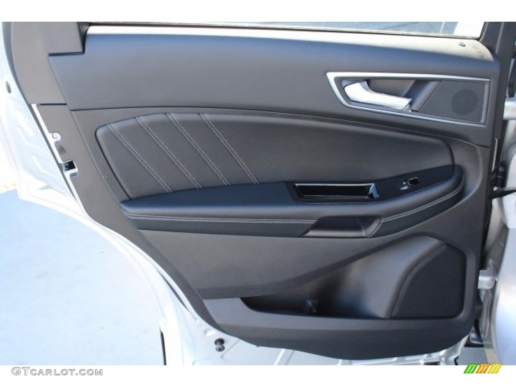 2018 Ford Edge Sport AWD Ebony Door Panel Photo #124395403