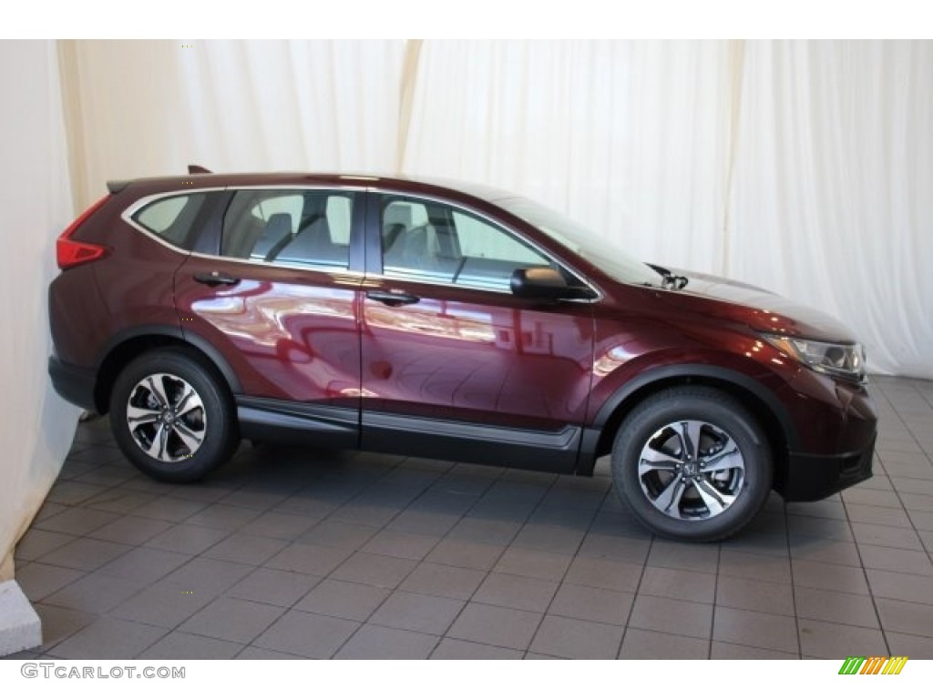 2018 CR-V LX - Basque Red Pearl II / Gray photo #3