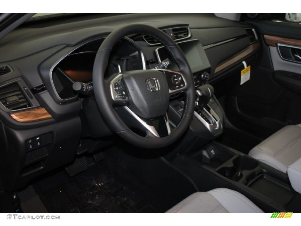 2018 CR-V EX-L - Obsidian Blue Pearl / Gray photo #13