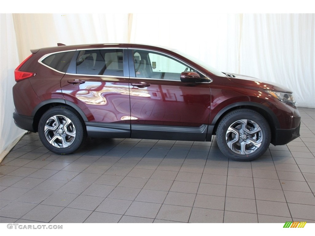 2018 CR-V EX - Basque Red Pearl II / Gray photo #3