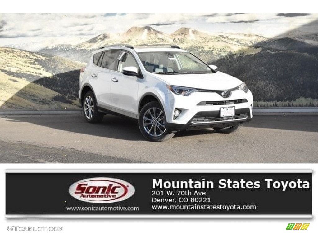 2018 RAV4 Limited AWD - Blizzard White Pearl / Black photo #1