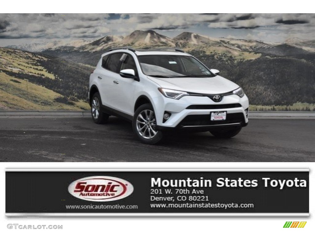 2018 RAV4 Limited AWD - Blizzard White Pearl / Black photo #1