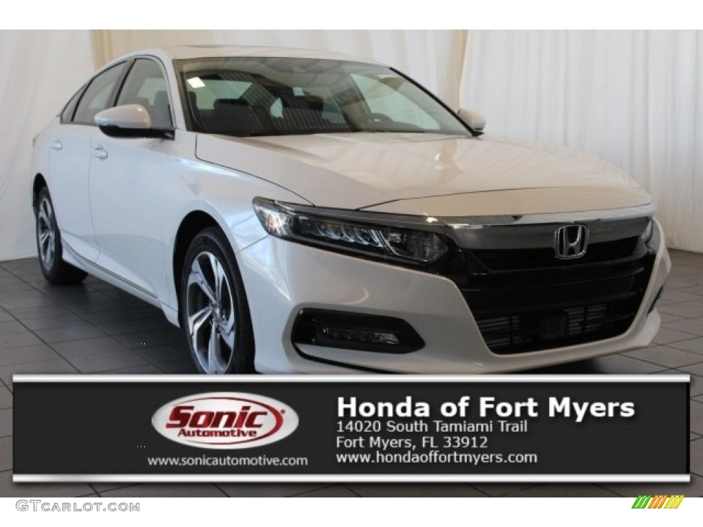 2018 Accord EX-L Sedan - White Orchid Pearl / Black photo #1