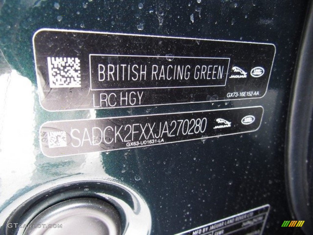 2018 F-PACE 25t AWD Prestige - British Racing Green Metallic / Ebony photo #25