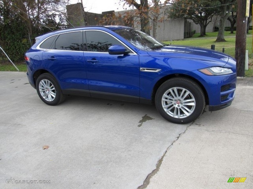 Caesium Blue Metallic 2018 Jaguar F-PACE 25t AWD Prestige Exterior Photo #124409147
