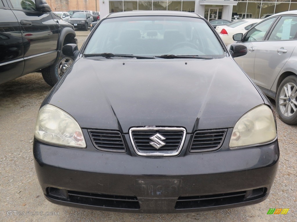 2005 Forenza S Sedan - Fantasy Black Metallic / Gray photo #2