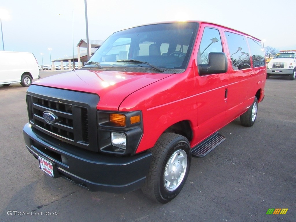 2011 E Series Van E350 XL Passenger - Vermillion Red / Medium Flint photo #1
