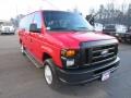 2011 Vermillion Red Ford E Series Van E350 XL Passenger  photo #7
