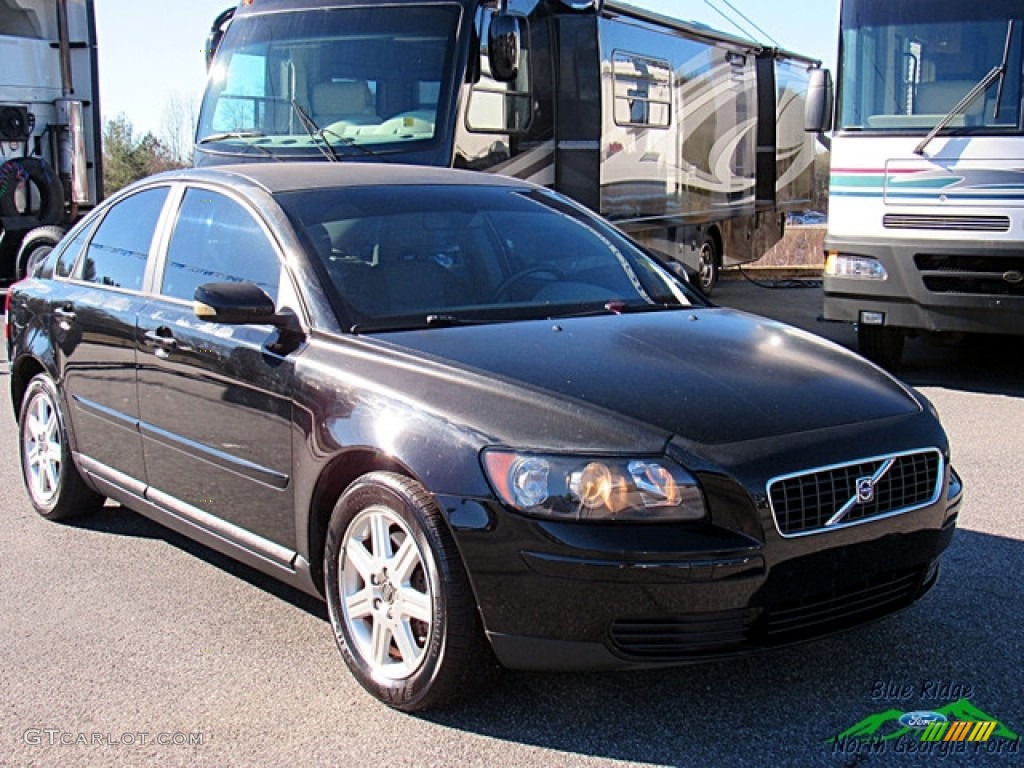 2006 S40 2.4i - Black / Dark Beige/Quartz photo #8