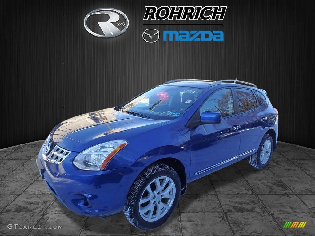 2011 Rogue S AWD - Indigo Blue Metallic / Black photo #3