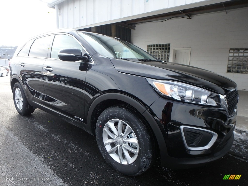 Ebony Black 2018 Kia Sorento LX AWD Exterior Photo #124421626