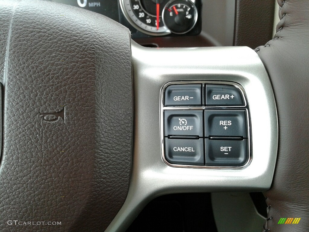 2017 1500 Laramie Crew Cab 4x4 - Brilliant Black Crystal Pearl / Canyon Brown/Light Frost Beige photo #21