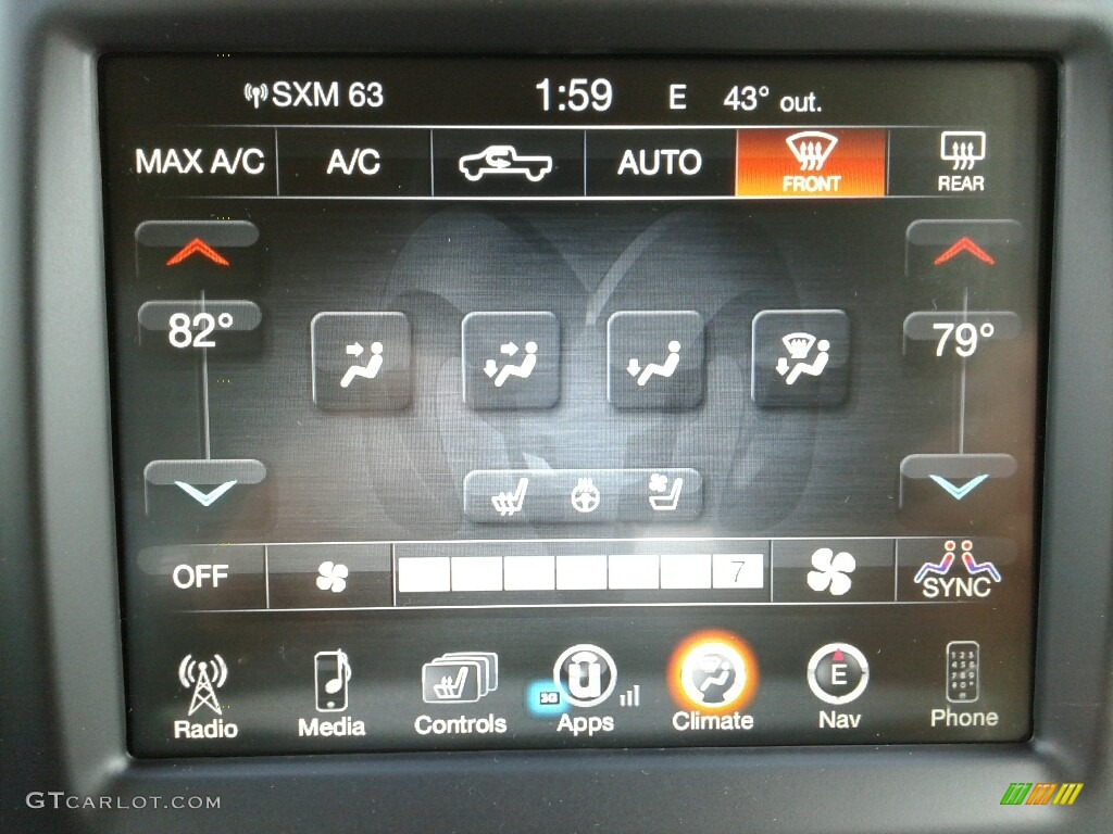 2017 Ram 1500 Laramie Crew Cab 4x4 Controls Photo #124426027