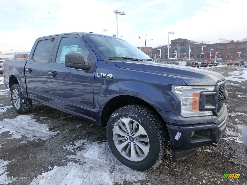 2018 F150 STX SuperCrew 4x4 - Blue Jeans / Black photo #8