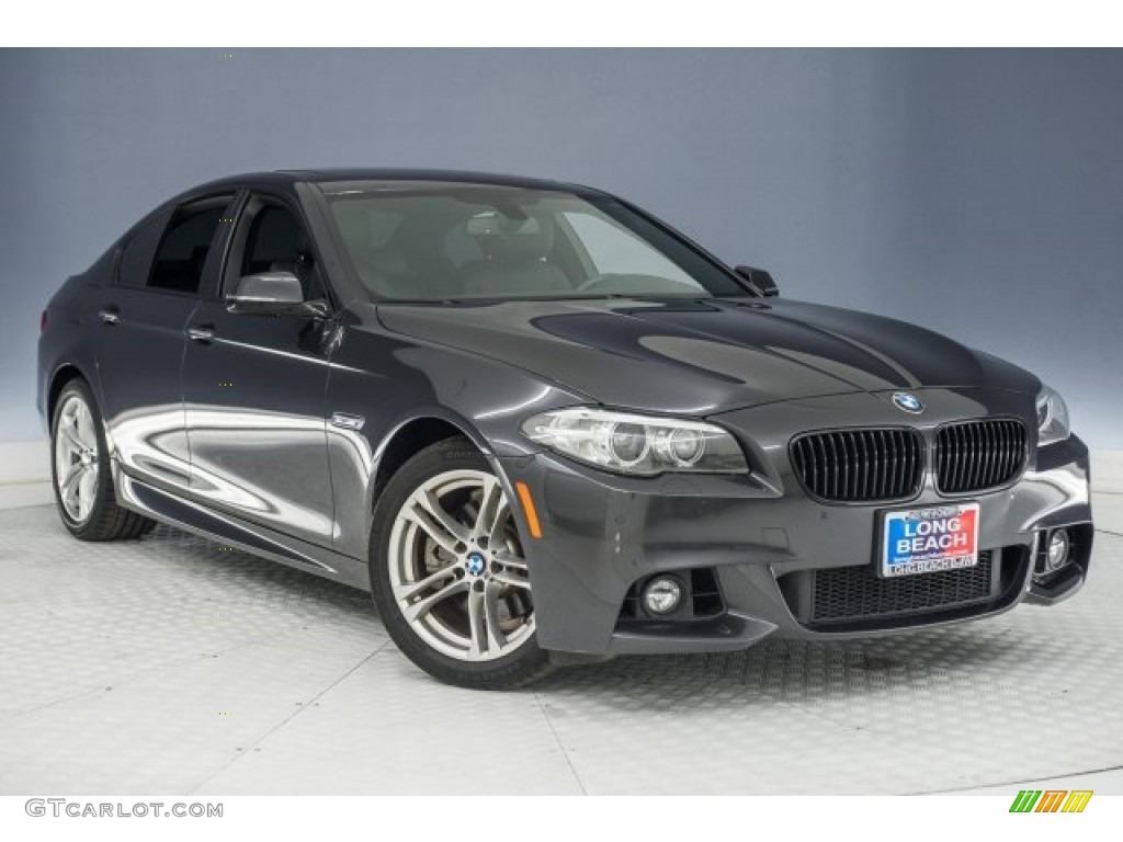 2015 5 Series 528i Sedan - Dark Graphite Metallic / Black photo #12