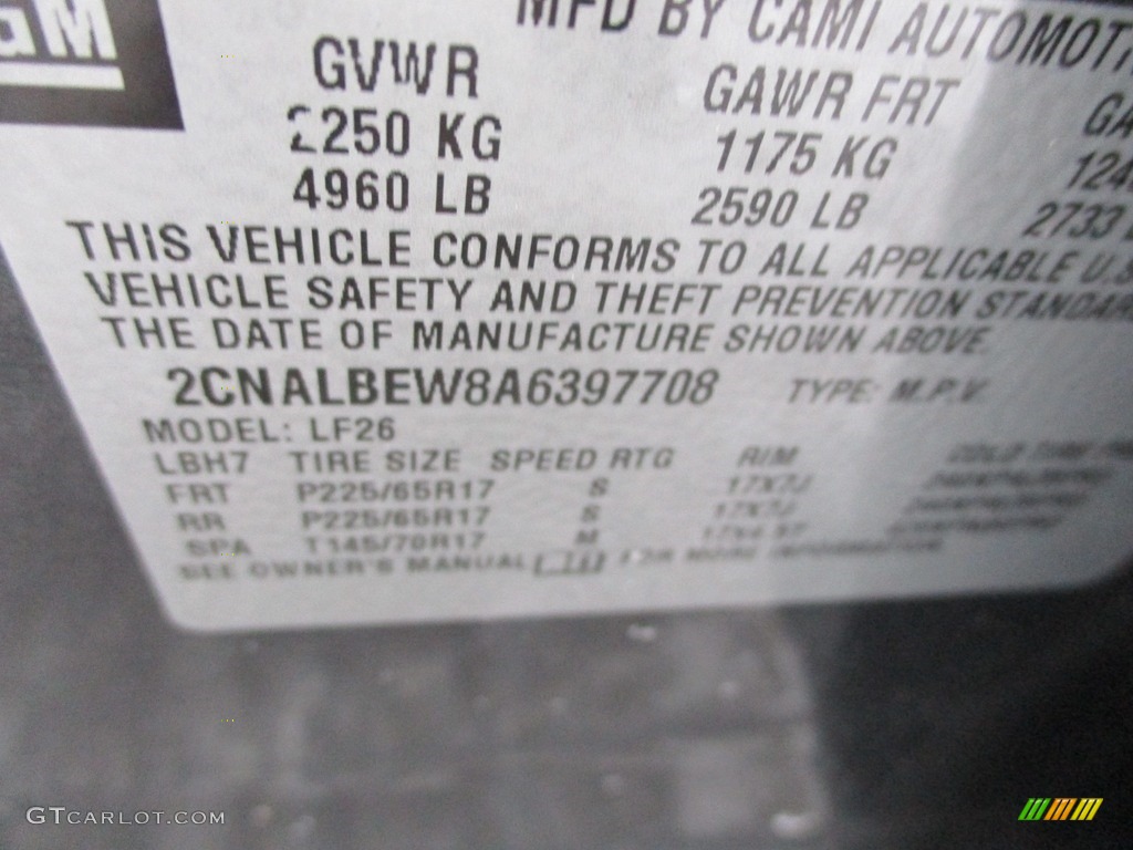 2010 Equinox LS - Cyber Gray Metallic / Jet Black/Light Titanium photo #40