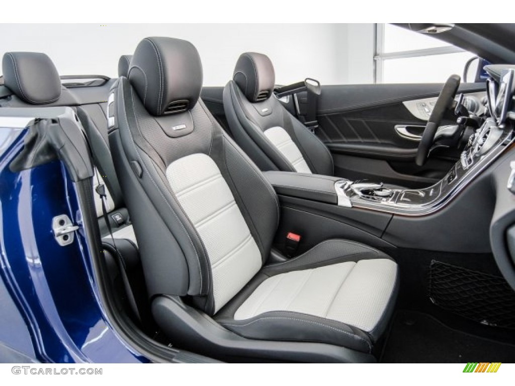 AMG Black/Platinum White Interior 2017 Mercedes-Benz C 63 AMG Cabriolet Photo #124432558