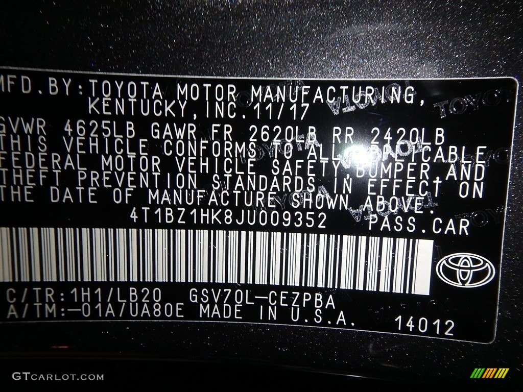 2018 Camry XSE V6 - Predawn Gray Mica / Black photo #10