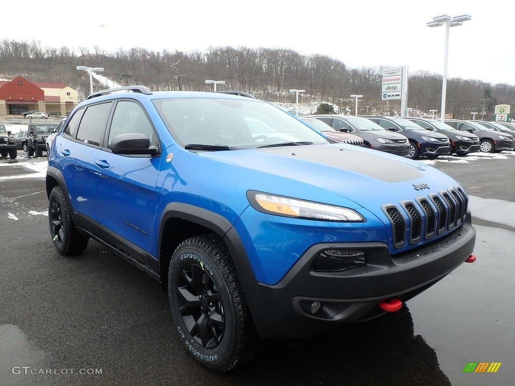 Hydro Blue Pearl 2018 Jeep Cherokee Trailhawk 4x4 Exterior Photo #124441411