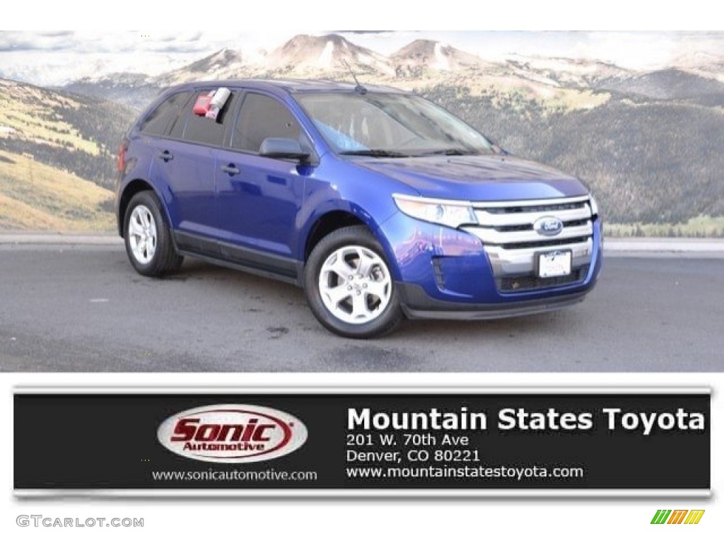2013 Edge SE EcoBoost - Deep Impact Blue Metallic / Charcoal Black photo #1