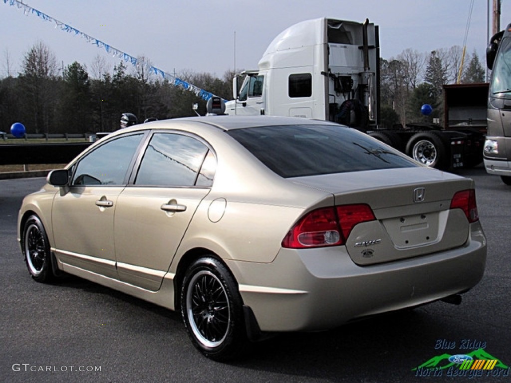2007 Civic LX Sedan - Borrego Beige Metallic / Ivory photo #3