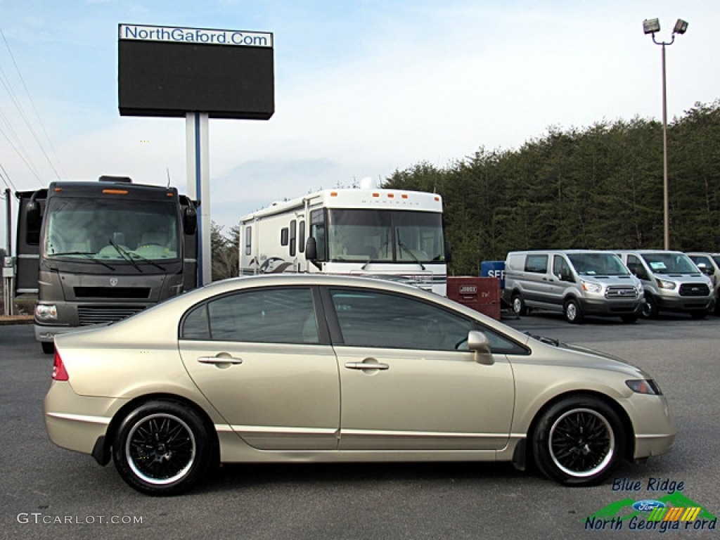 2007 Civic LX Sedan - Borrego Beige Metallic / Ivory photo #6