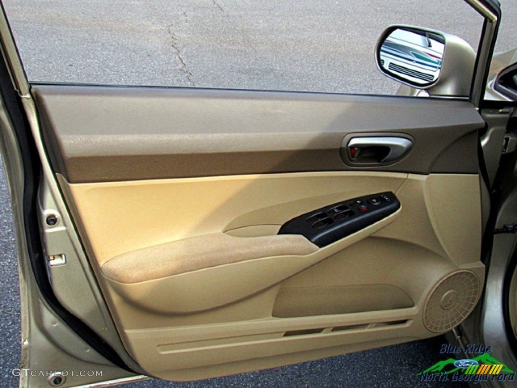 2007 Civic LX Sedan - Borrego Beige Metallic / Ivory photo #10