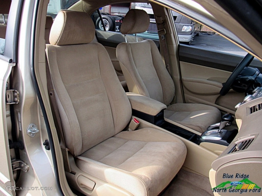 2007 Civic LX Sedan - Borrego Beige Metallic / Ivory photo #14