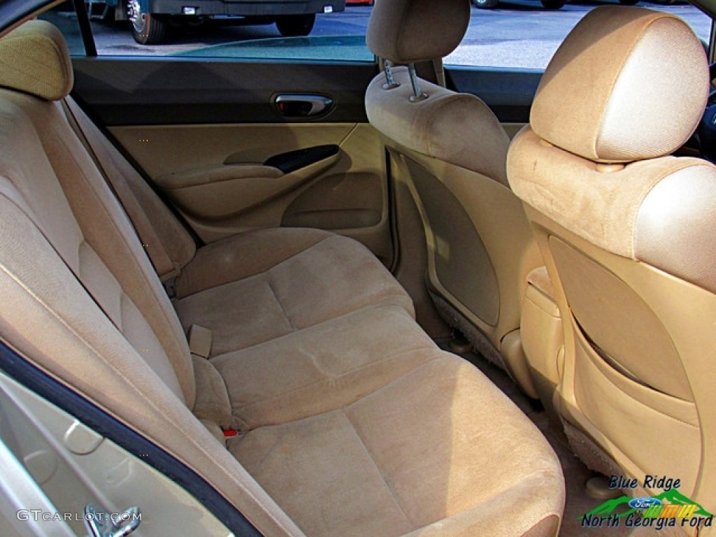 2007 Civic LX Sedan - Borrego Beige Metallic / Ivory photo #15