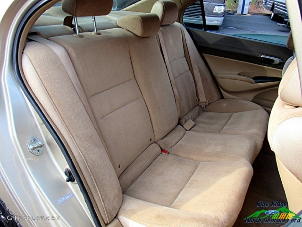 2007 Civic LX Sedan - Borrego Beige Metallic / Ivory photo #16