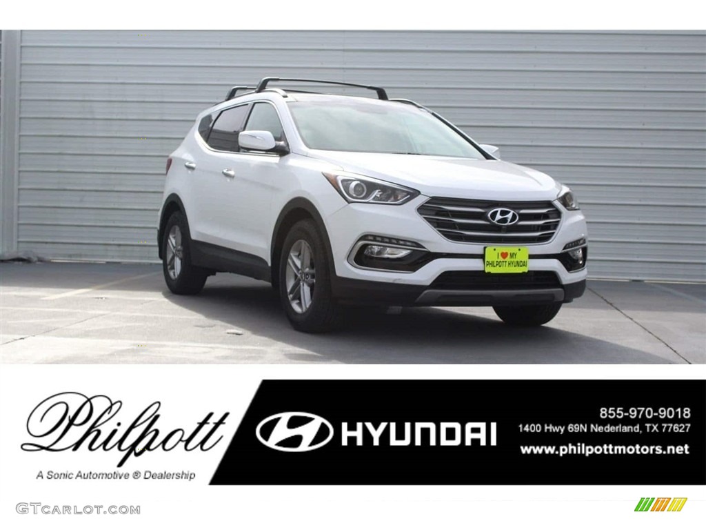 Pearl White Hyundai Santa Fe Sport