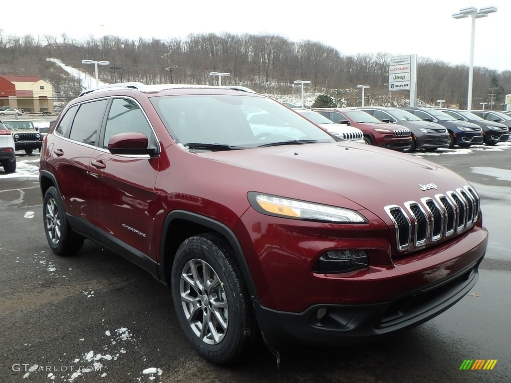 Velvet Red Pearl 2018 Jeep Cherokee Latitude Plus 4x4 Exterior Photo #124447424