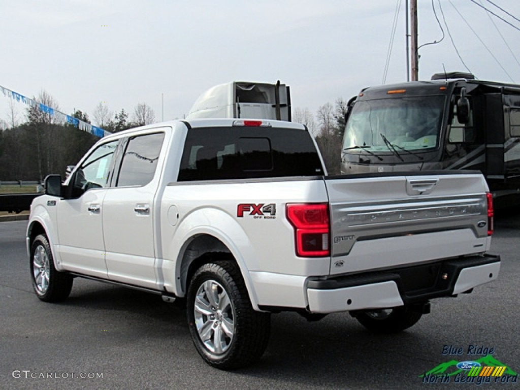 2018 F150 Platinum SuperCrew 4x4 - White Platinum / Dark Marsala photo #3