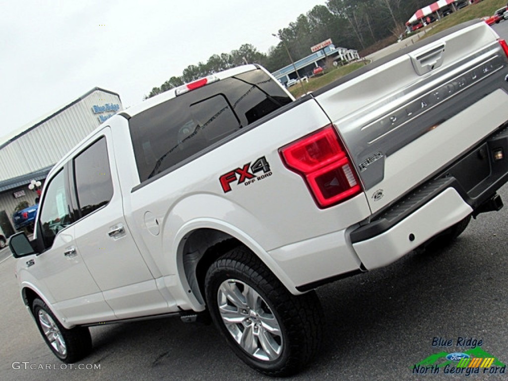 2018 F150 Platinum SuperCrew 4x4 - White Platinum / Dark Marsala photo #38