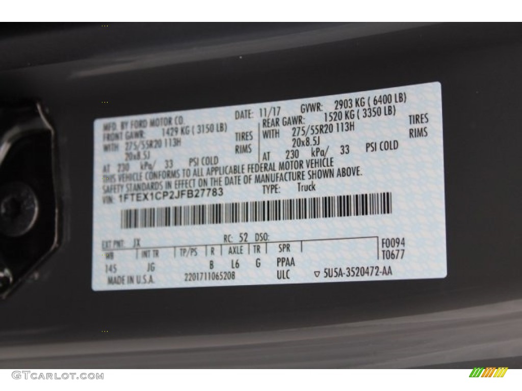 2018 F150 XL SuperCab - Lead Foot / Earth Gray photo #26