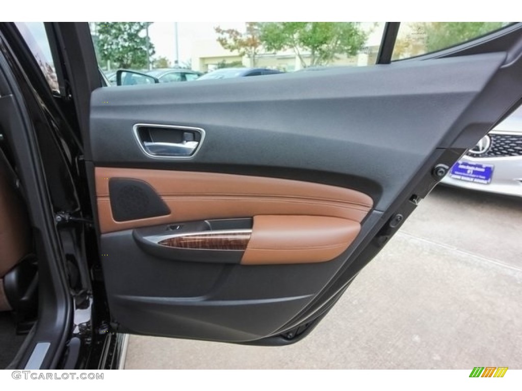 2018 Acura TLX V6 Technology Sedan Espresso Door Panel Photo #124451612