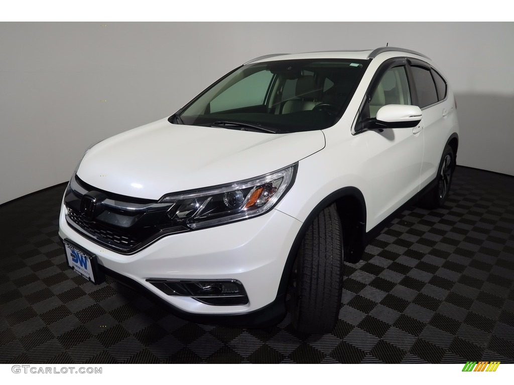 2015 CR-V Touring - White Diamond Pearl / Black photo #6