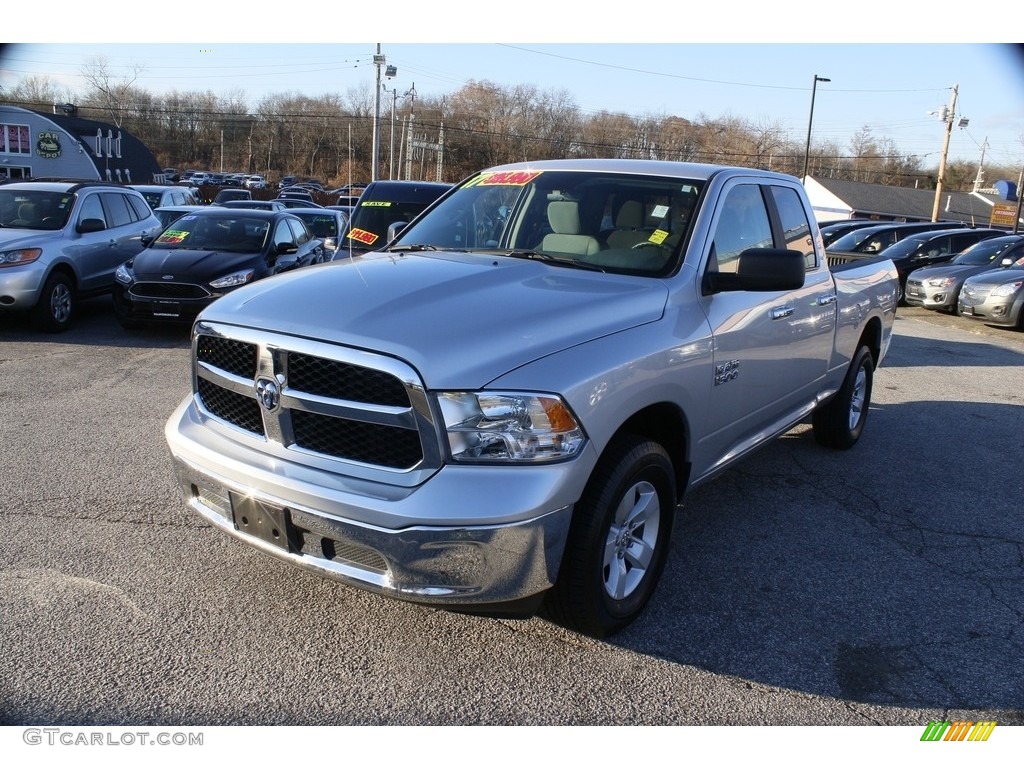 2017 1500 SLT Quad Cab 4x4 - Bright Silver Metallic / Black/Diesel Gray photo #3