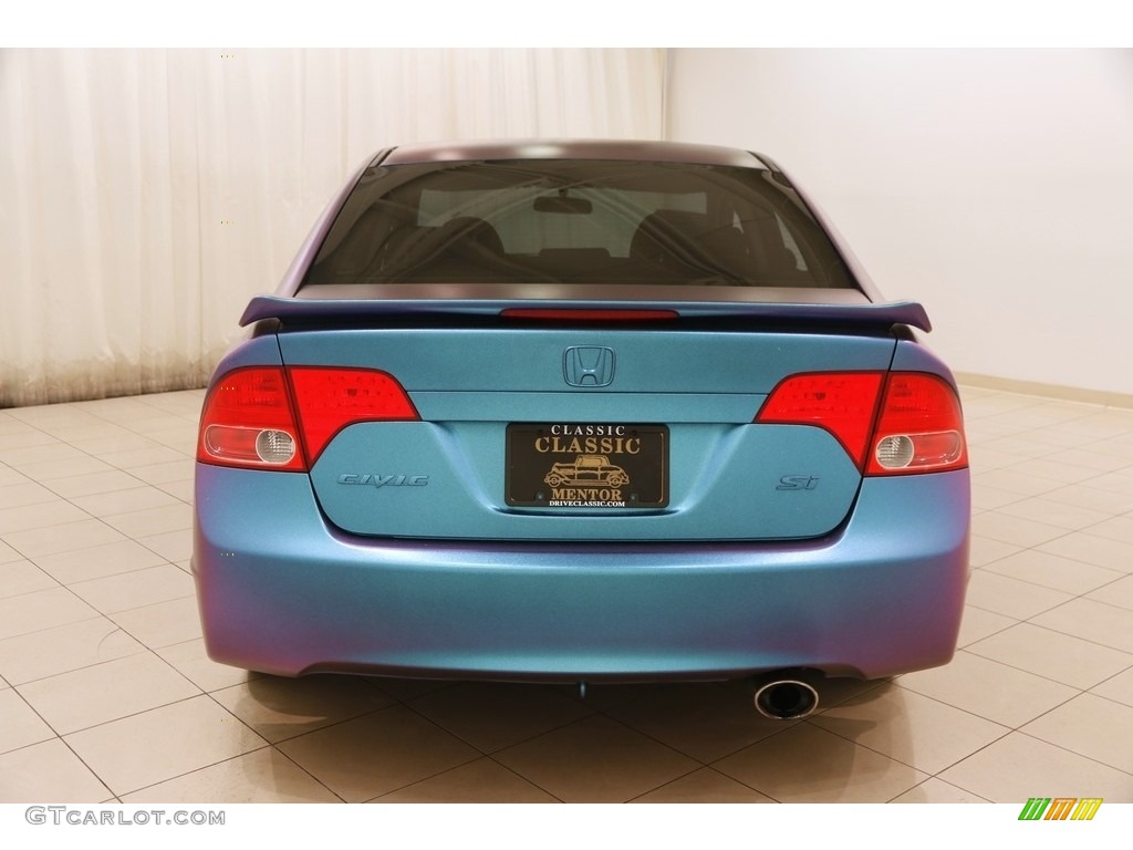 2008 Civic Si Sedan - Fiji Blue Pearl / Black photo #16