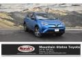 2018 Electric Storm Blue Toyota RAV4 LE AWD  photo #1