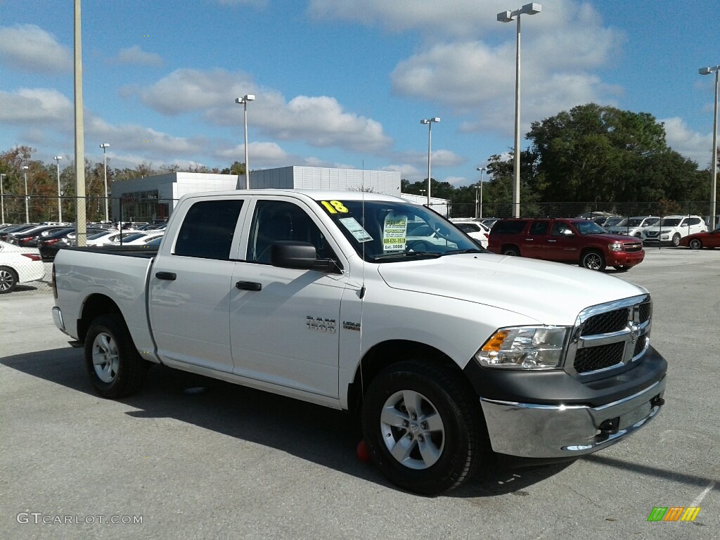 2018 1500 Tradesman Crew Cab 4x4 - Bright White / Black/Diesel Gray photo #7