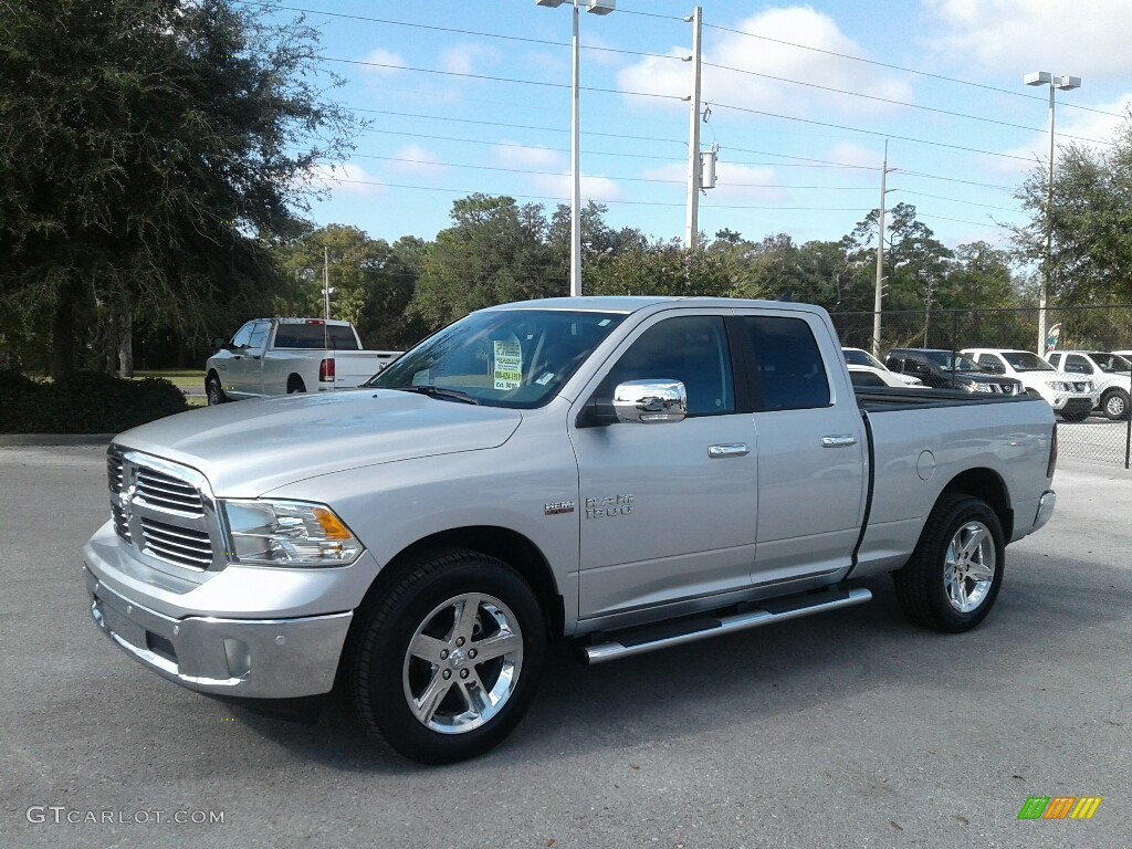 2018 1500 Big Horn Quad Cab - Bright Silver Metallic / Black/Diesel Gray photo #1