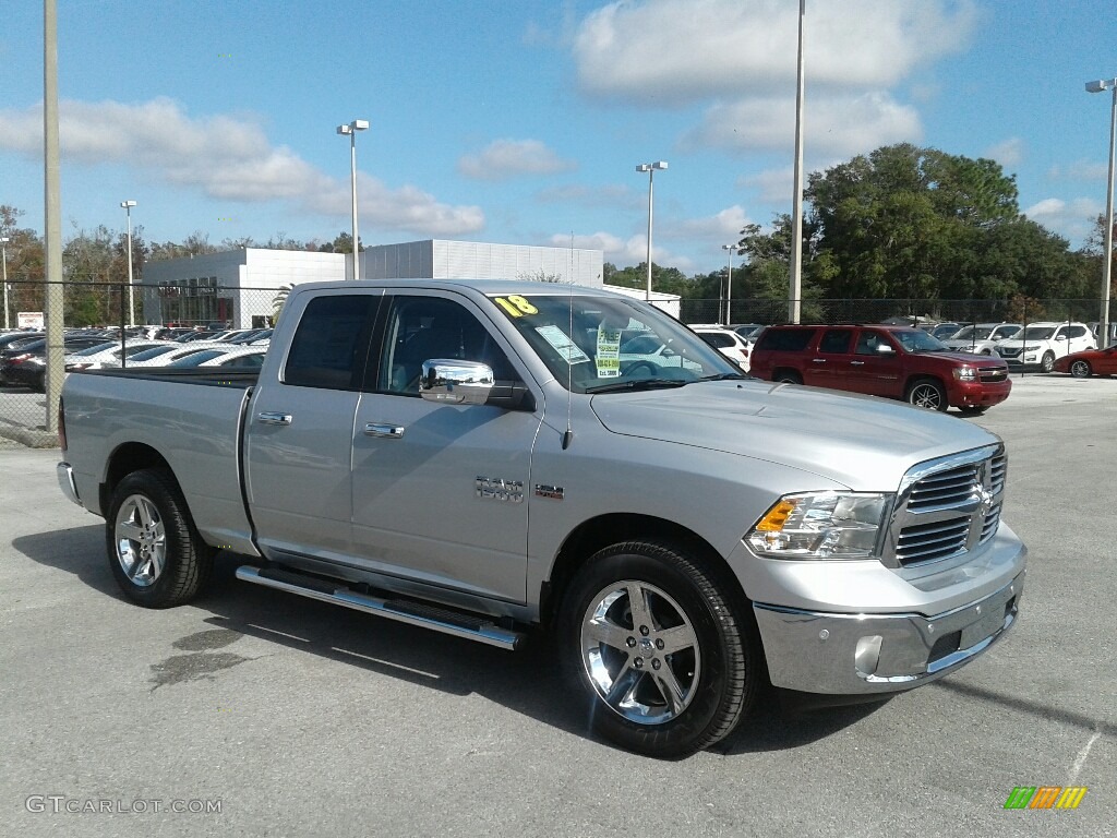2018 1500 Big Horn Quad Cab - Bright Silver Metallic / Black/Diesel Gray photo #7